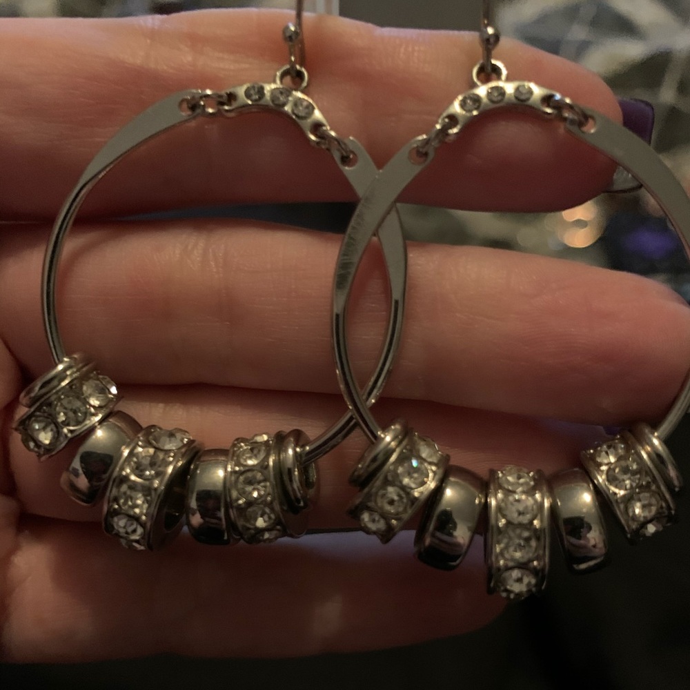 Nicole Miller Dangling Earrings Silver